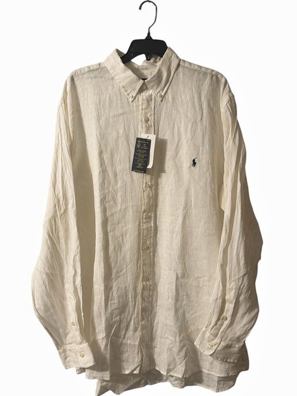 Polo Ralph Lauren Classic-Fit Linen Shirt White XL
